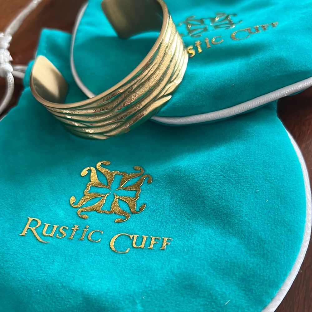 Beautiful Rustic Cuff Bracelet, New with pouch